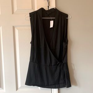 NWT Banana Republic black sleeveless blouse